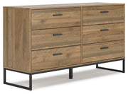 Deanlow - Six Drawer Dresser - Honey