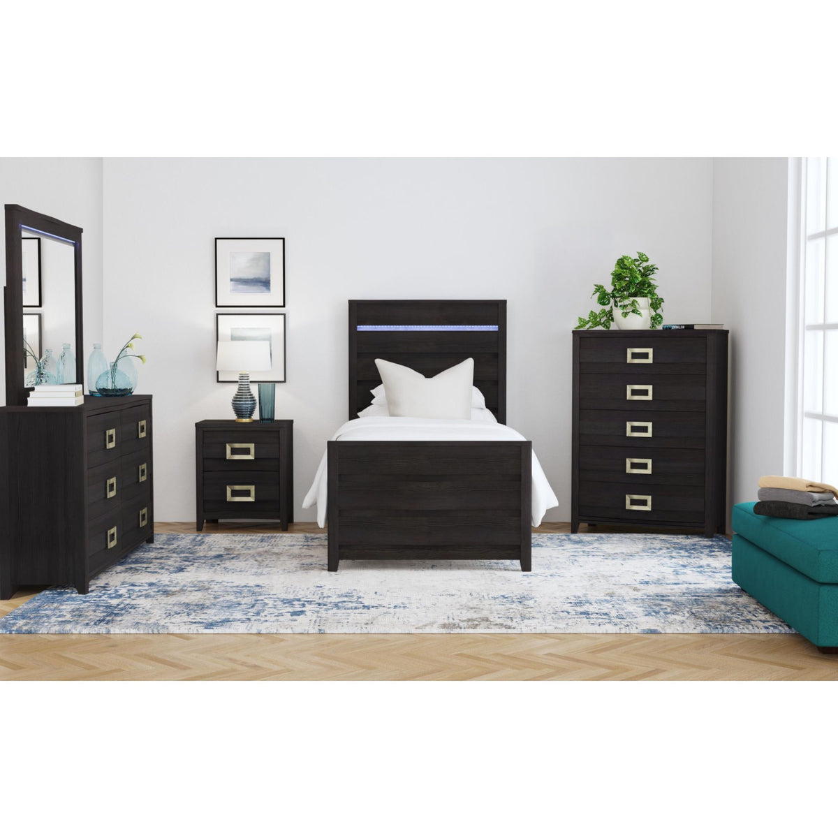 Tobias - Bedroom Set With LED