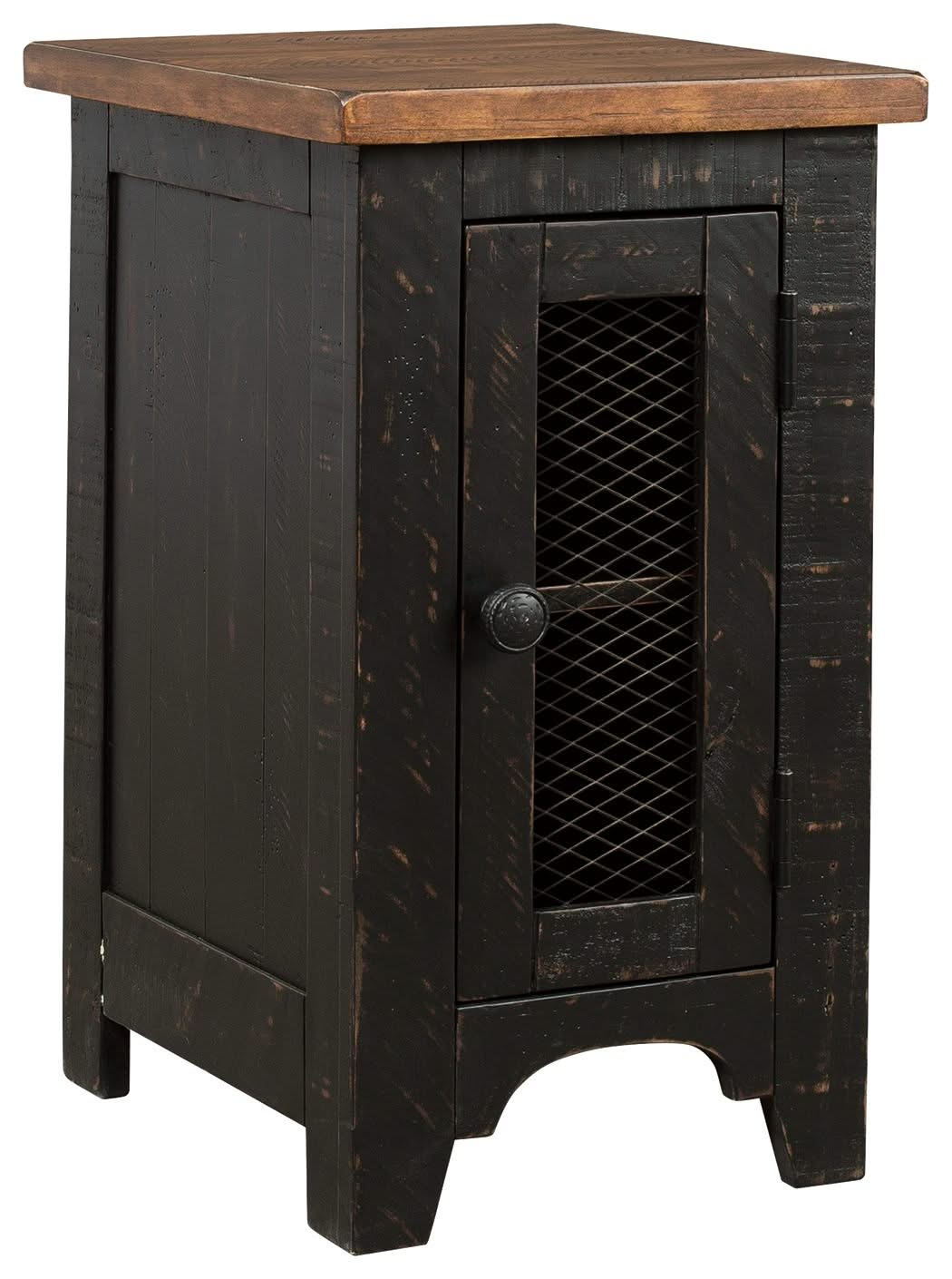 Valebeck - Chair Side End Table - Black / Brown