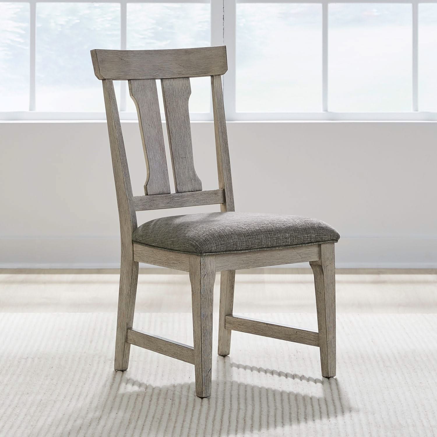 Hallendale - Splat Back Side Chair (RTA) - Gravel Wash