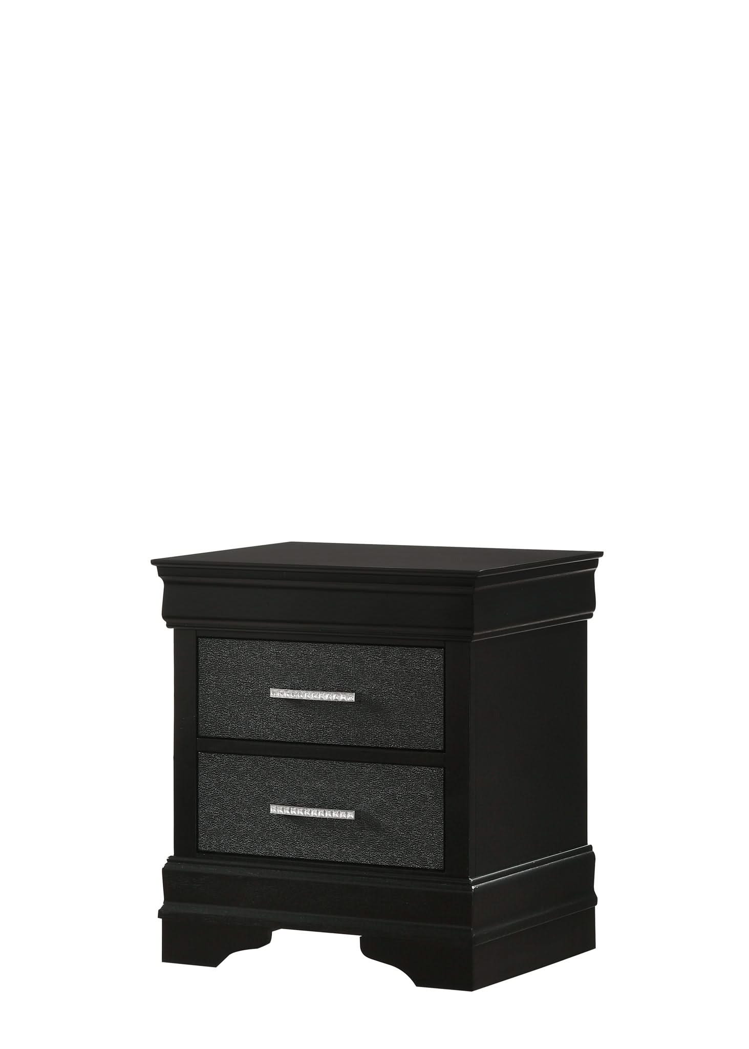 Amalia - King 4 Piece Bedroom Set - Black