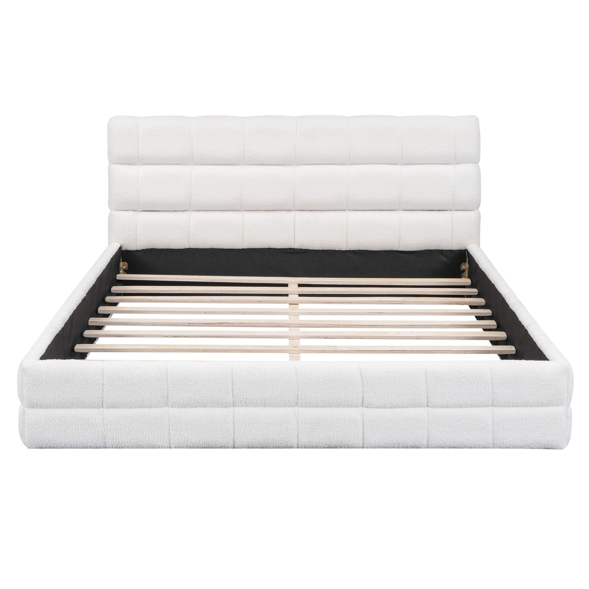 Upholstered Platform Bed With Headboard