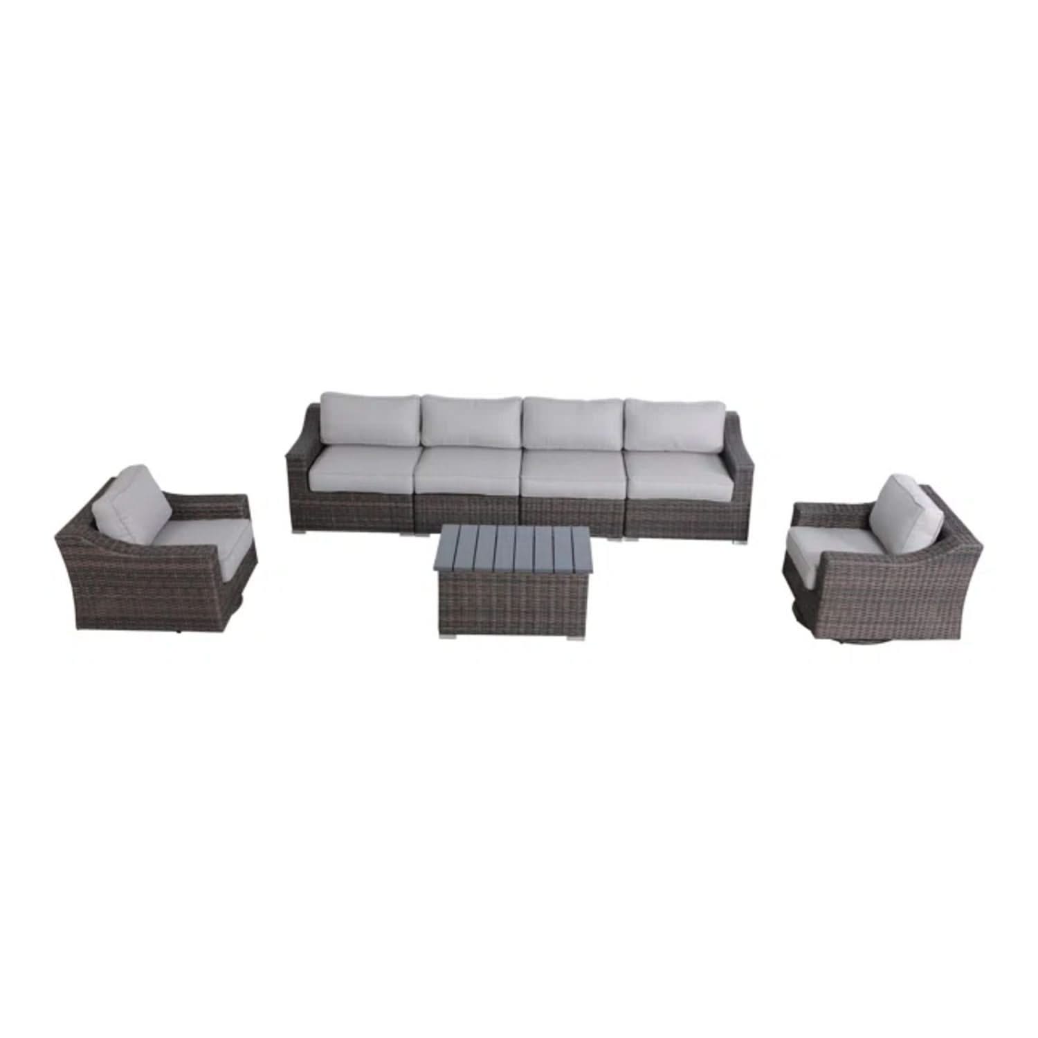Stylish Sofa Seating Group With Cushions Perfect For Outdoor Gatherings