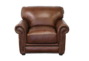 Chadwick Chestnut Top Grain Leather Chair with Rolled Arms