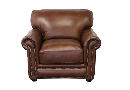 Chadwick Chestnut Top Grain Leather Chair with Rolled Arms