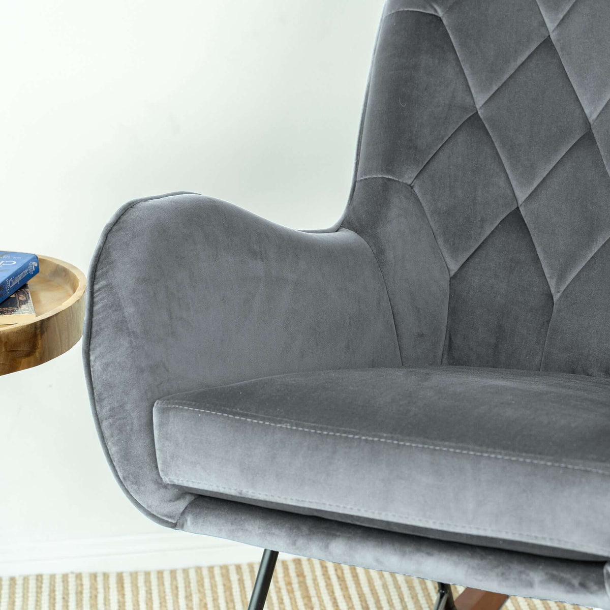 Hannah - Rocking Chair - Gray - Exclusive Furniture