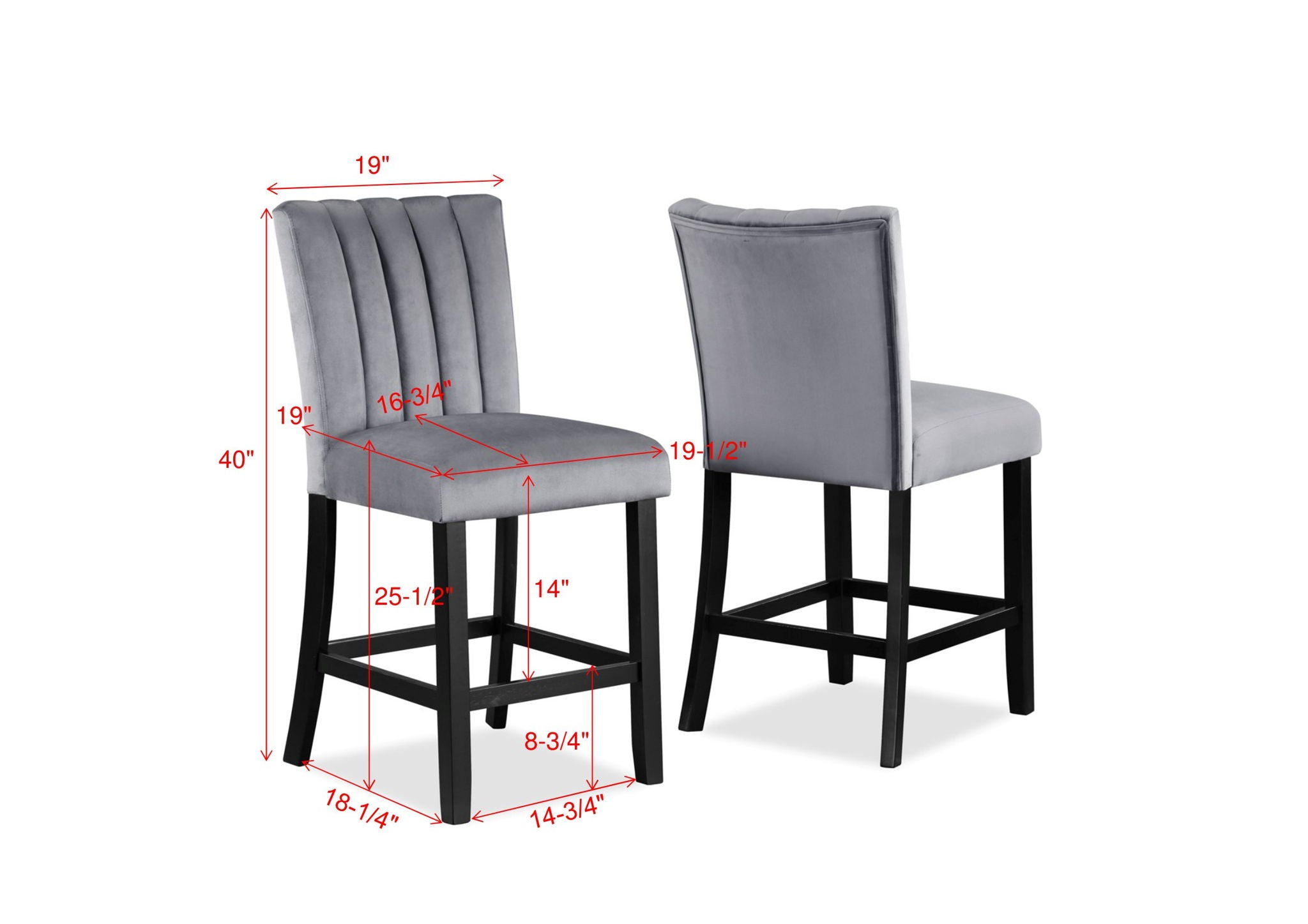 Pascal - 6 Piece Counter Dining Room Set - White