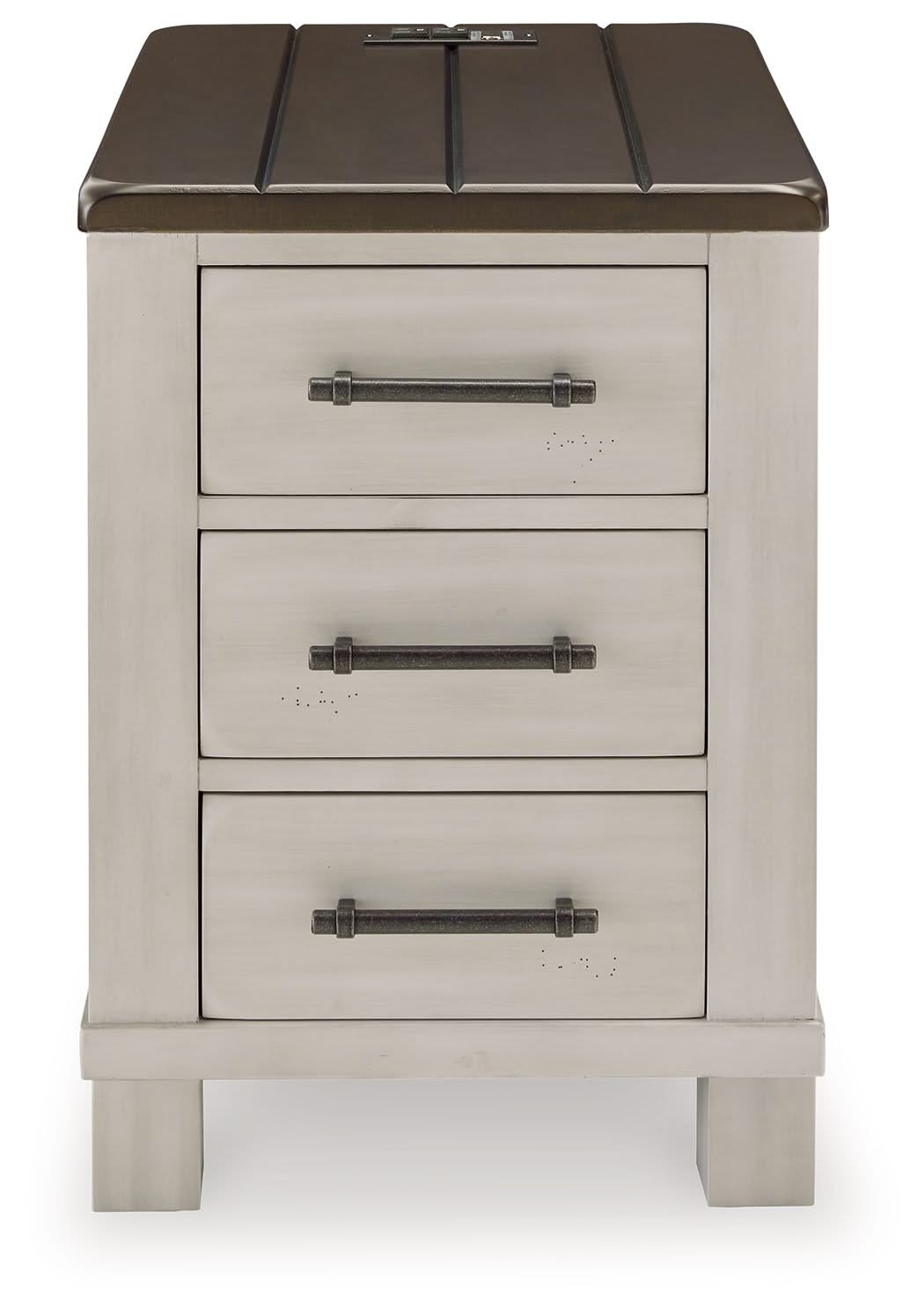 Darborn - Chair Side End Table - Gray / Brown