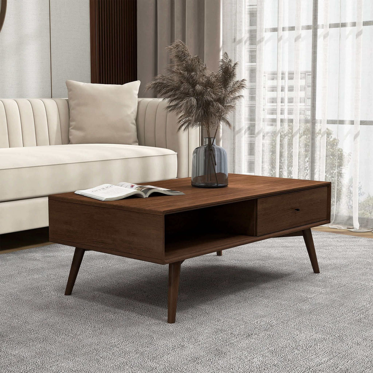 Caroline - Coffee Table - Walnut Brown
