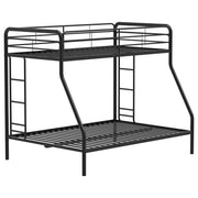Carson Metal Twin Over Full Bunk Bed Glossy Black