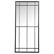 Annetta 24 x 52 Inch Window Pane Wall Mirror Black