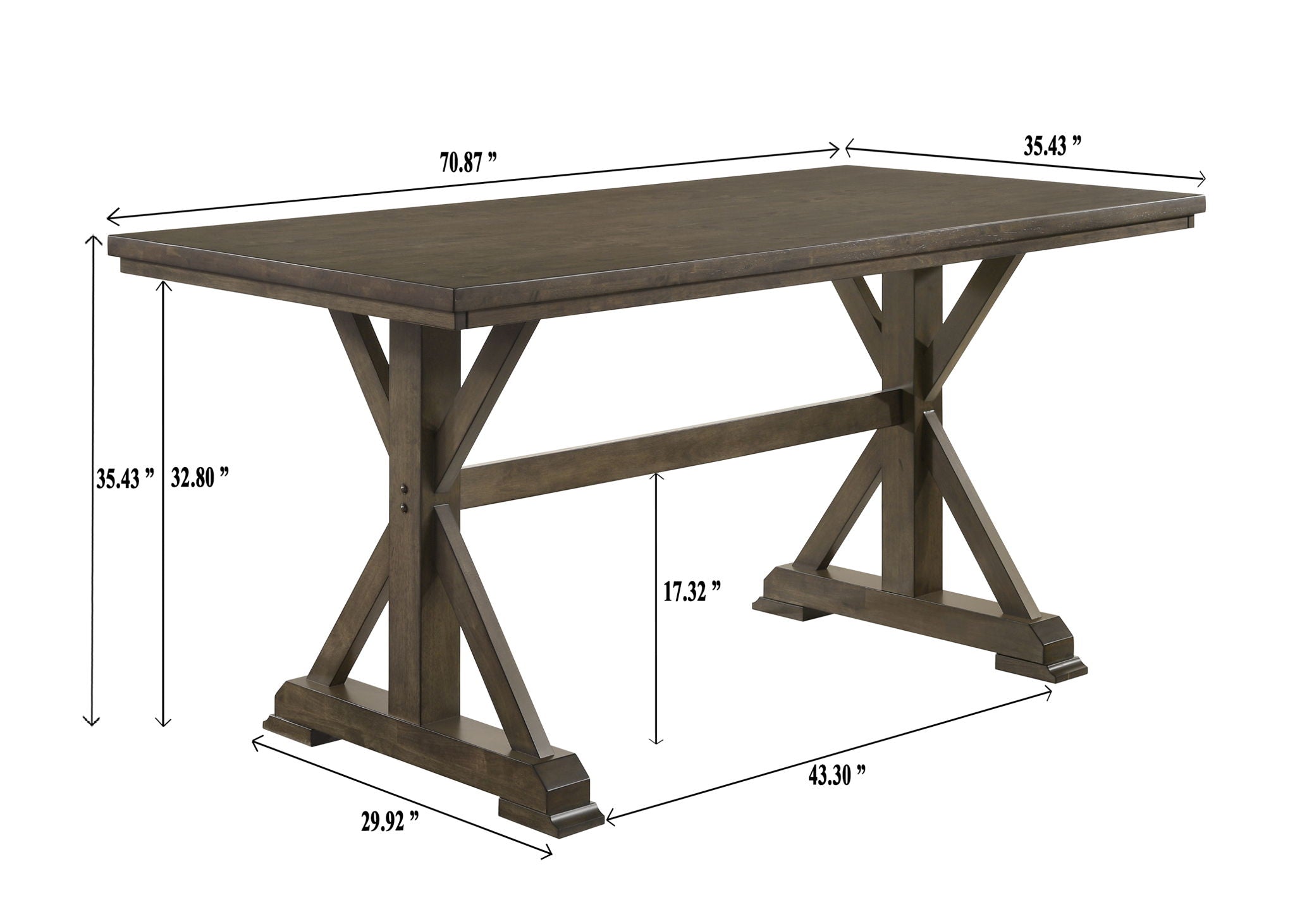 Lloyd - 6 Piece Counter Dining Room Set - Brown