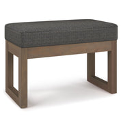 Milltown - Footstool Small Ottoman Bench - Dark Gray