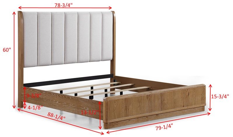 Westcott - King 5 Piece Bedroom Set - Cerused Natural