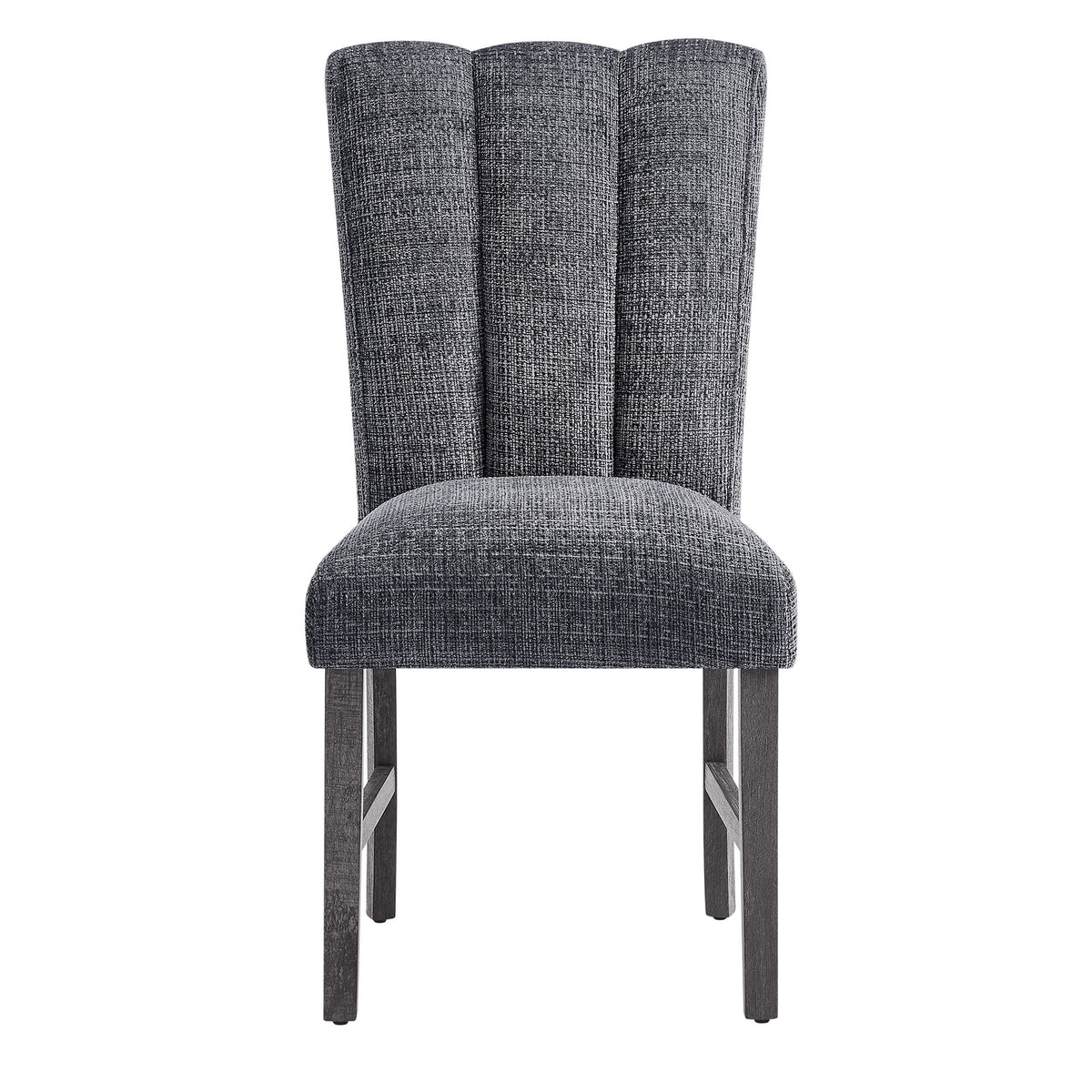Dining Chair With Padded Seating And Back (Set of 2) - Dark Gray