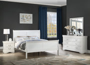 Louis Philip - King 4 Piece Bedroom Set - White