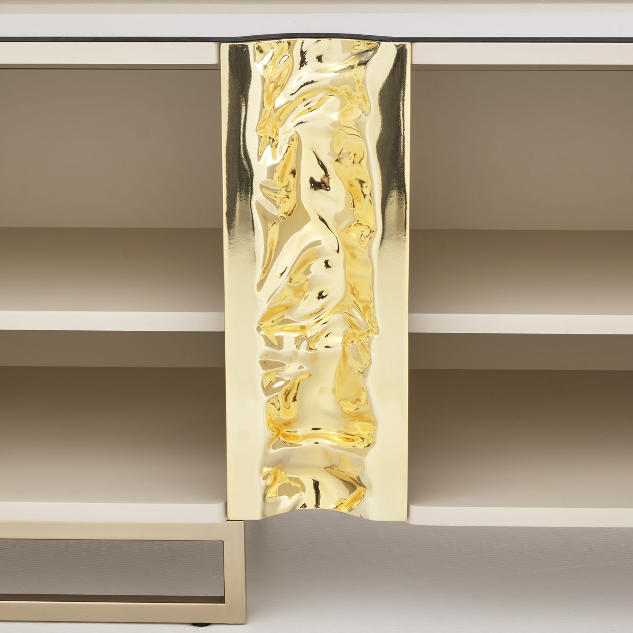 Lisbon - Media Cabinet - Silken Matte Cream