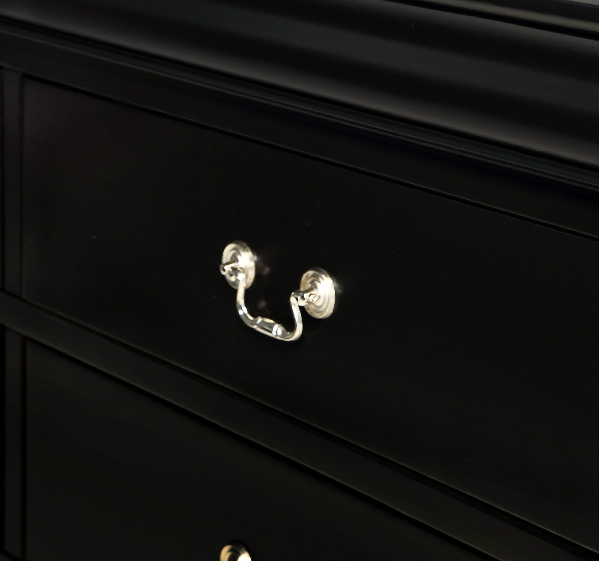 Louis Philip - Dresser & Mirror - Black