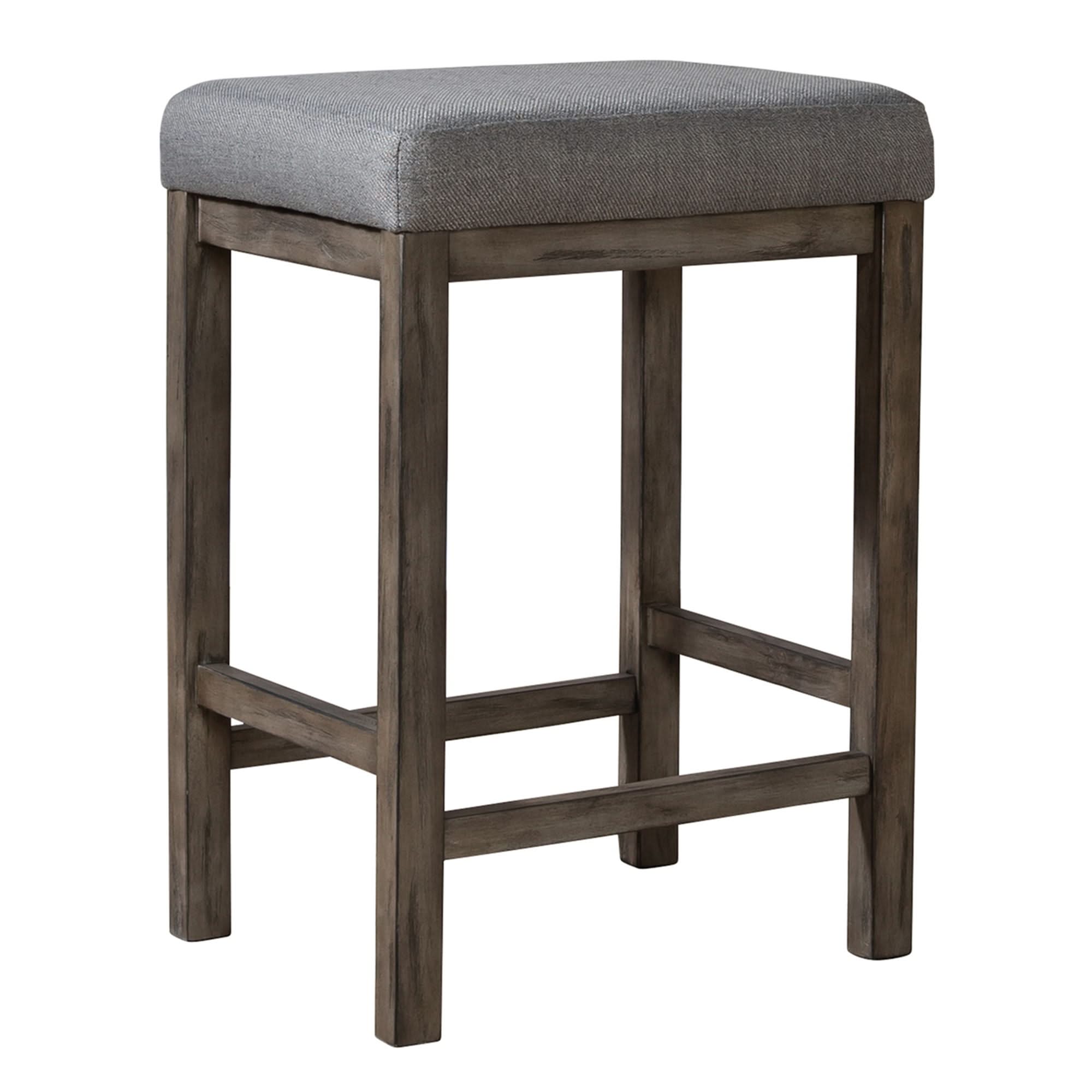 Hayden Way - Upholstered Console Stool - Gray