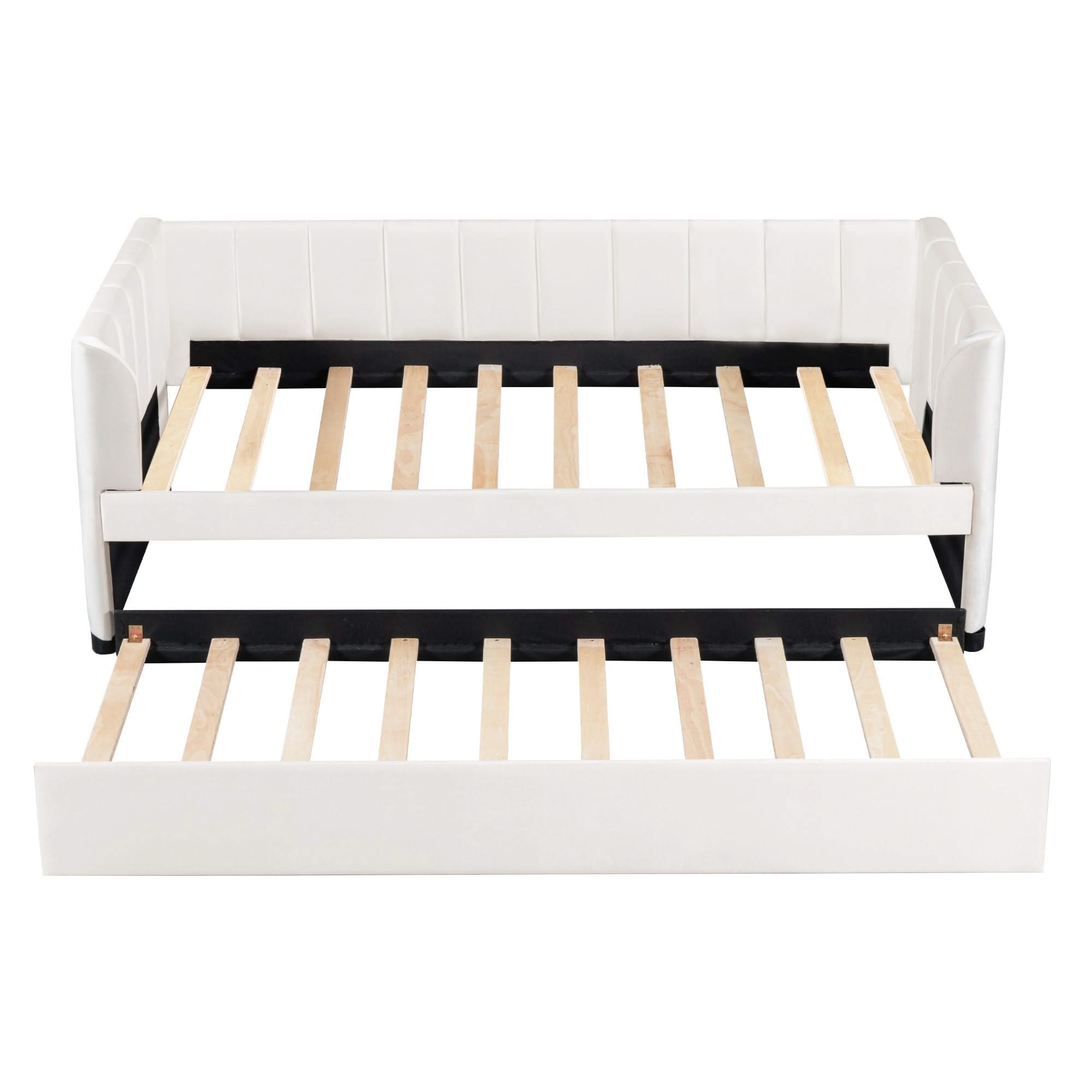 Upholstered Daybed With Ergonomic Design Backrest