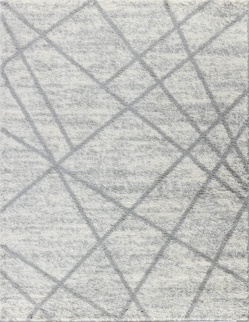 Loft Shag - 7'10" X 9'10" Polypropylene, Shaggy Area Rug - Gray