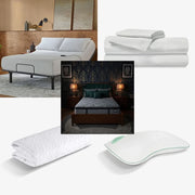 Edge 7010 Pillow Top Mattress and Adjustable Base Sleep Package with Sheets, Protector & Pillow