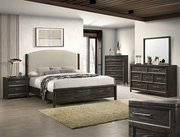 Avalon Brown Modern 5-Piece Bedroom Set with Queen or King Upholstered Bed
