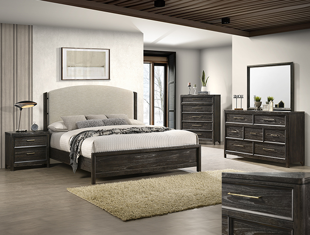 Avalon Brown Modern Bedroom Mirror