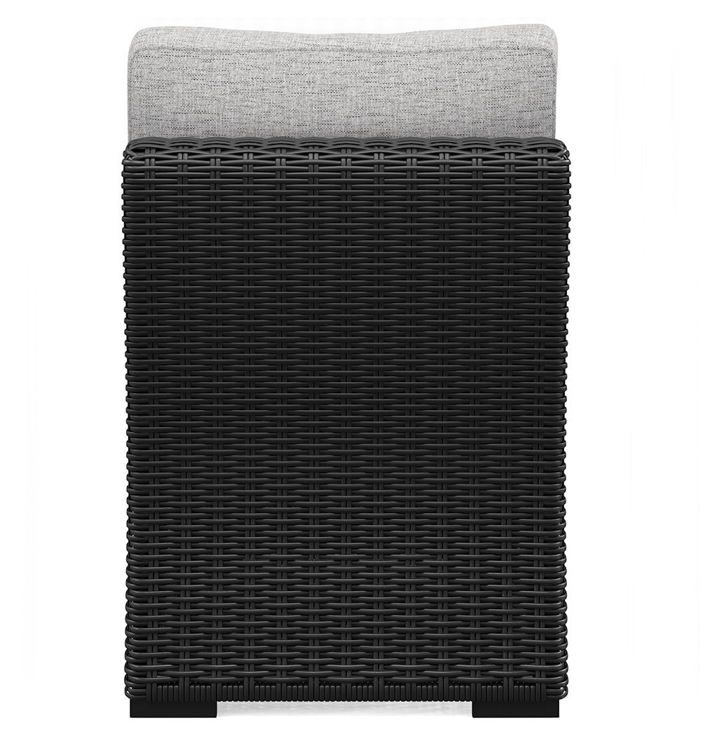 Beachcroft - Armless Chair With Cushion - Black / Light Gray