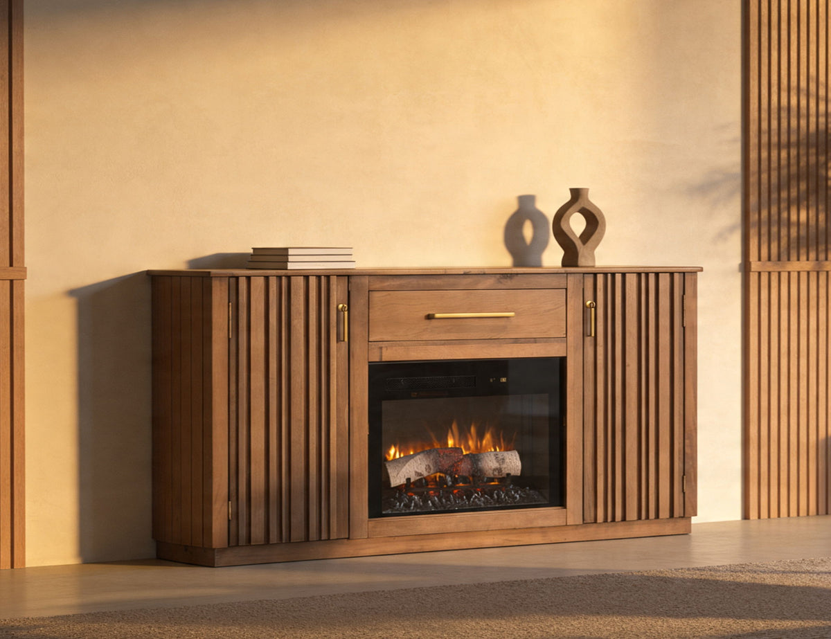 Mezquite - 1 Drawer & 2 Door TV Stand For Fire Place