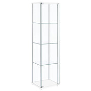 Bellatrix 3-shelf Clear Glass Curio Cabinet White