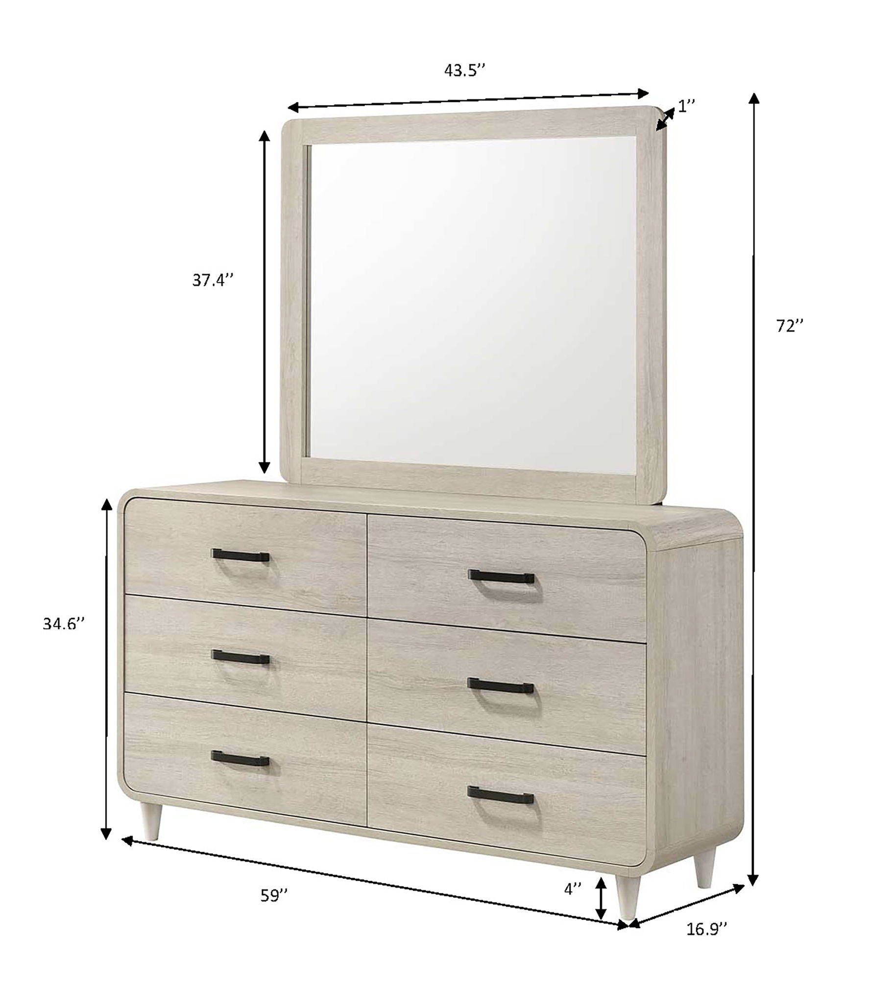 Nyomi - Queen 5 Piece Bedroom Set - White