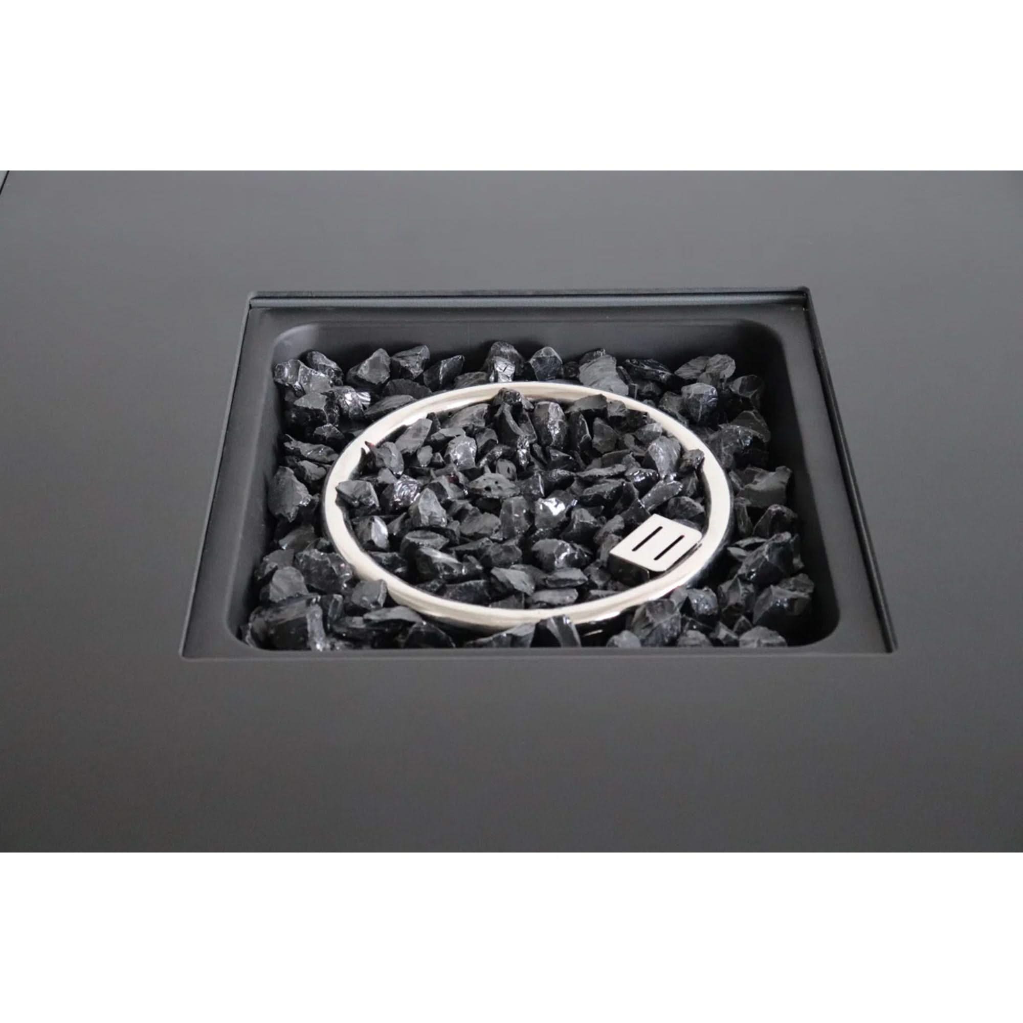 Durable Construction Outdoor Fire Pit Table With Lid - Gray