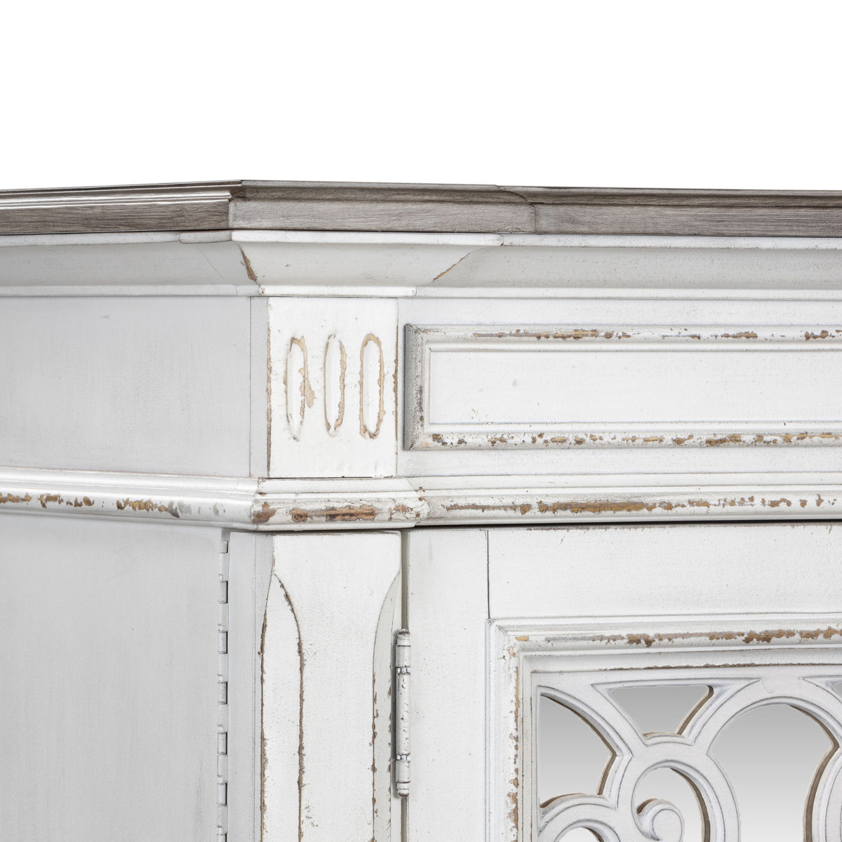 Abbey Park - Mirrored Door Chest - Antique White