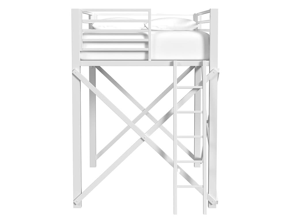 Waverly Full Loft Bunk Bed with Ladder – Available in Black or White