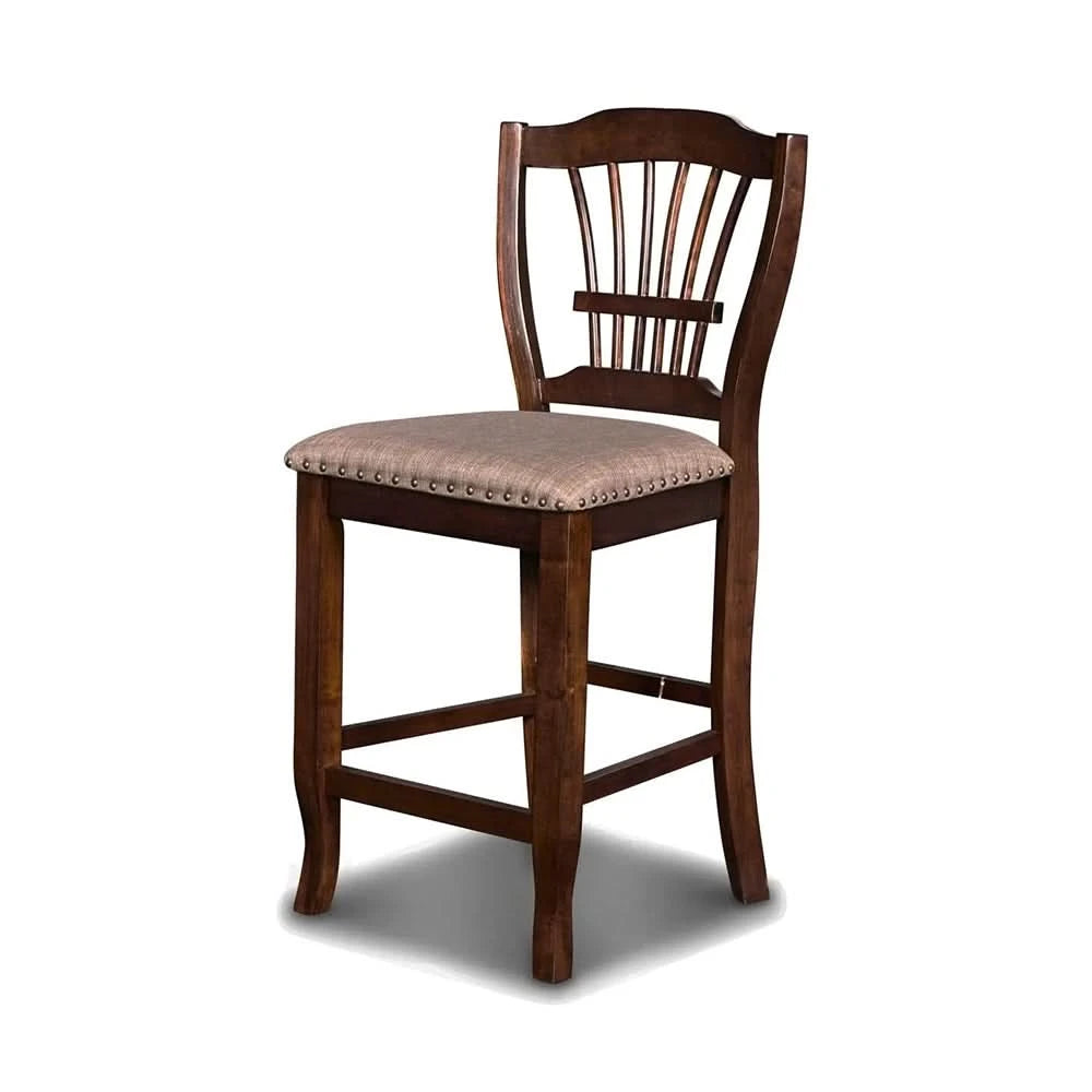 Emma Espresso Cherry 24 Inch Counter Height Stool