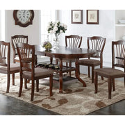 Emma Espresso Cherry 5 Piece Dining Set