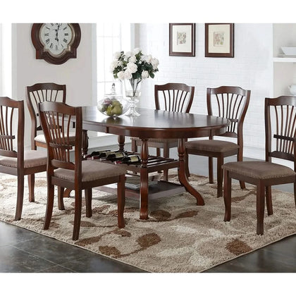 Emma Espresso Cherry Rectangular 5 Piece Dining Set