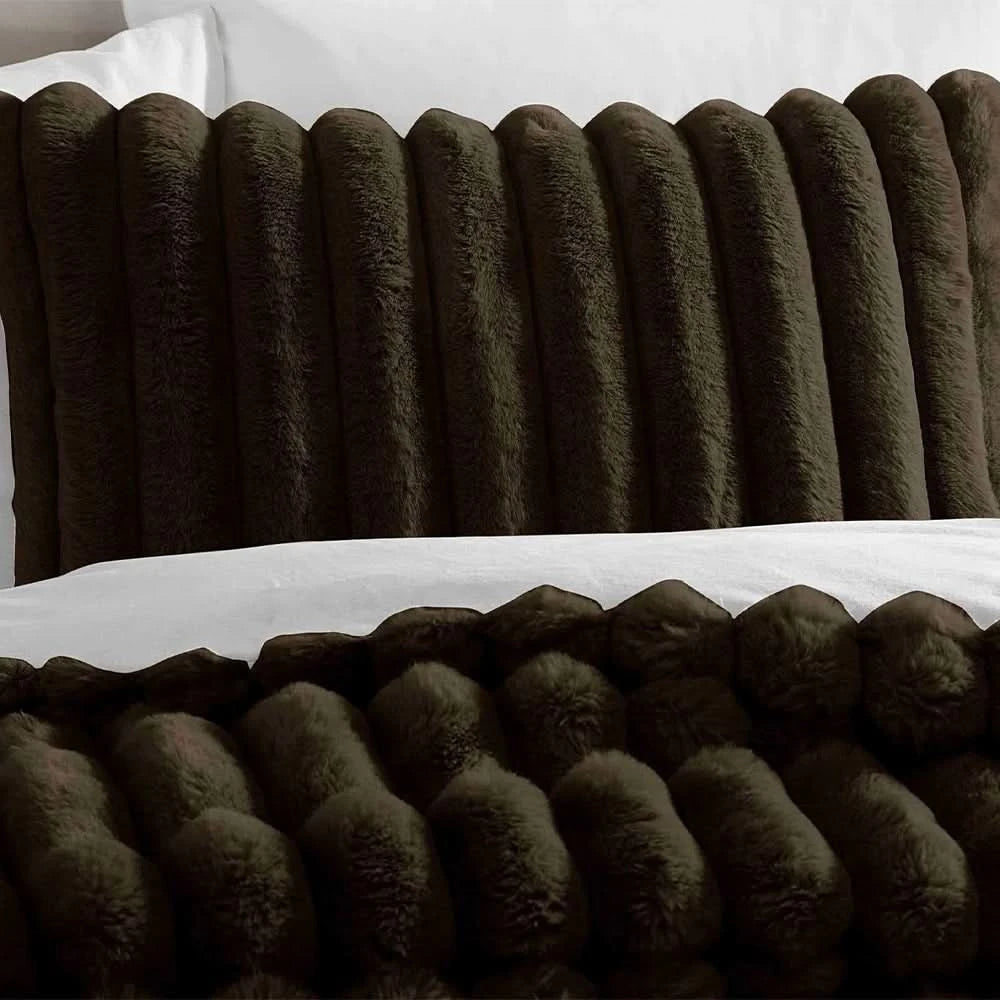Evolve Brown or Taupe 4PC Comforter Set with Modern Textured Style