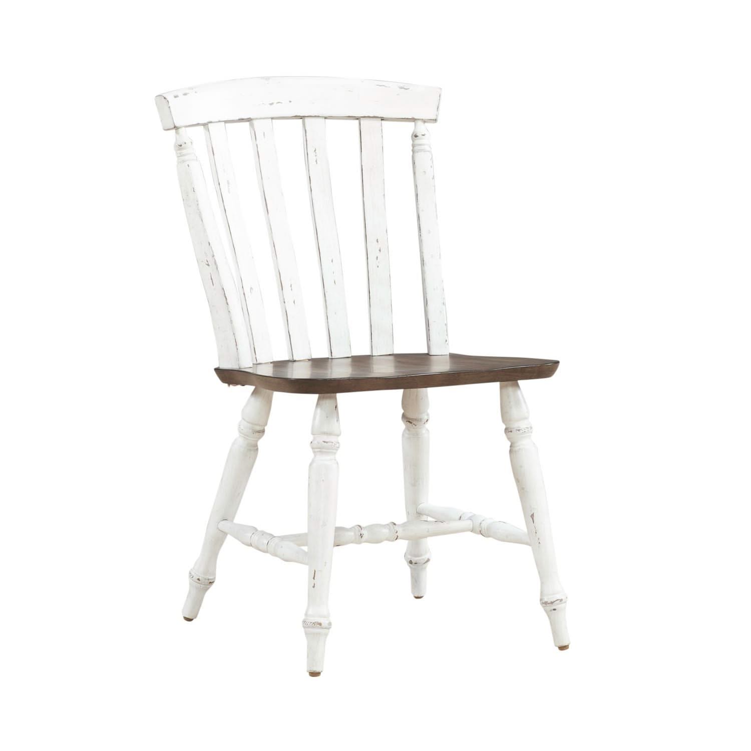 Al Fresco - Slat Back Side Chair - Graphite & Whitestone