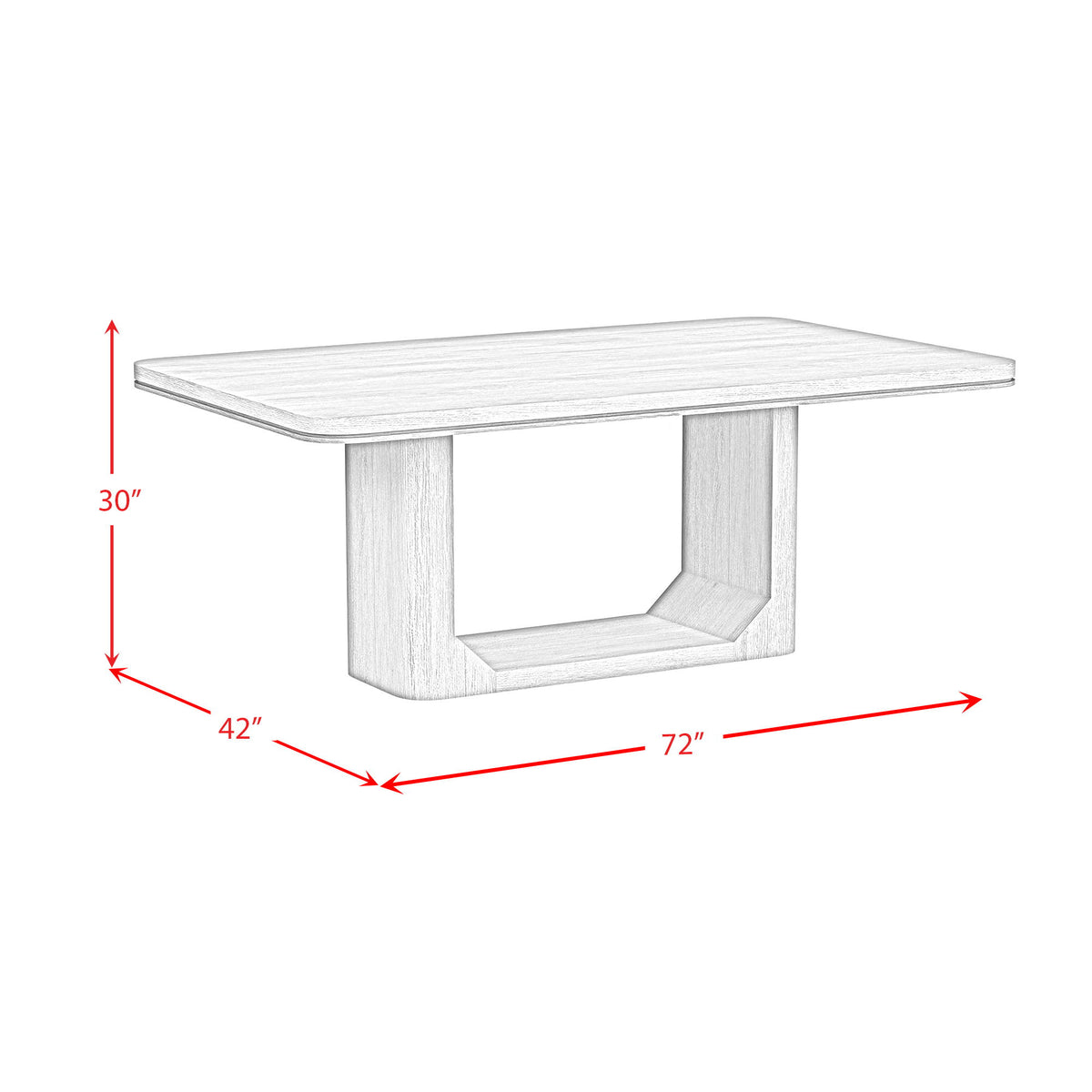 Rosalie - 72" Rectangular Dining Table