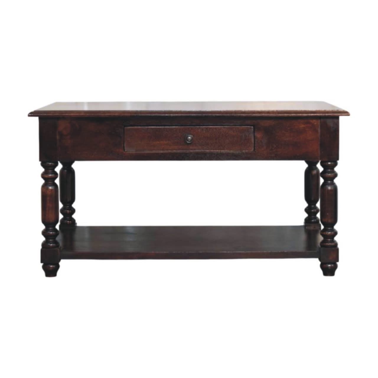 Turned Legs Drawer Table
