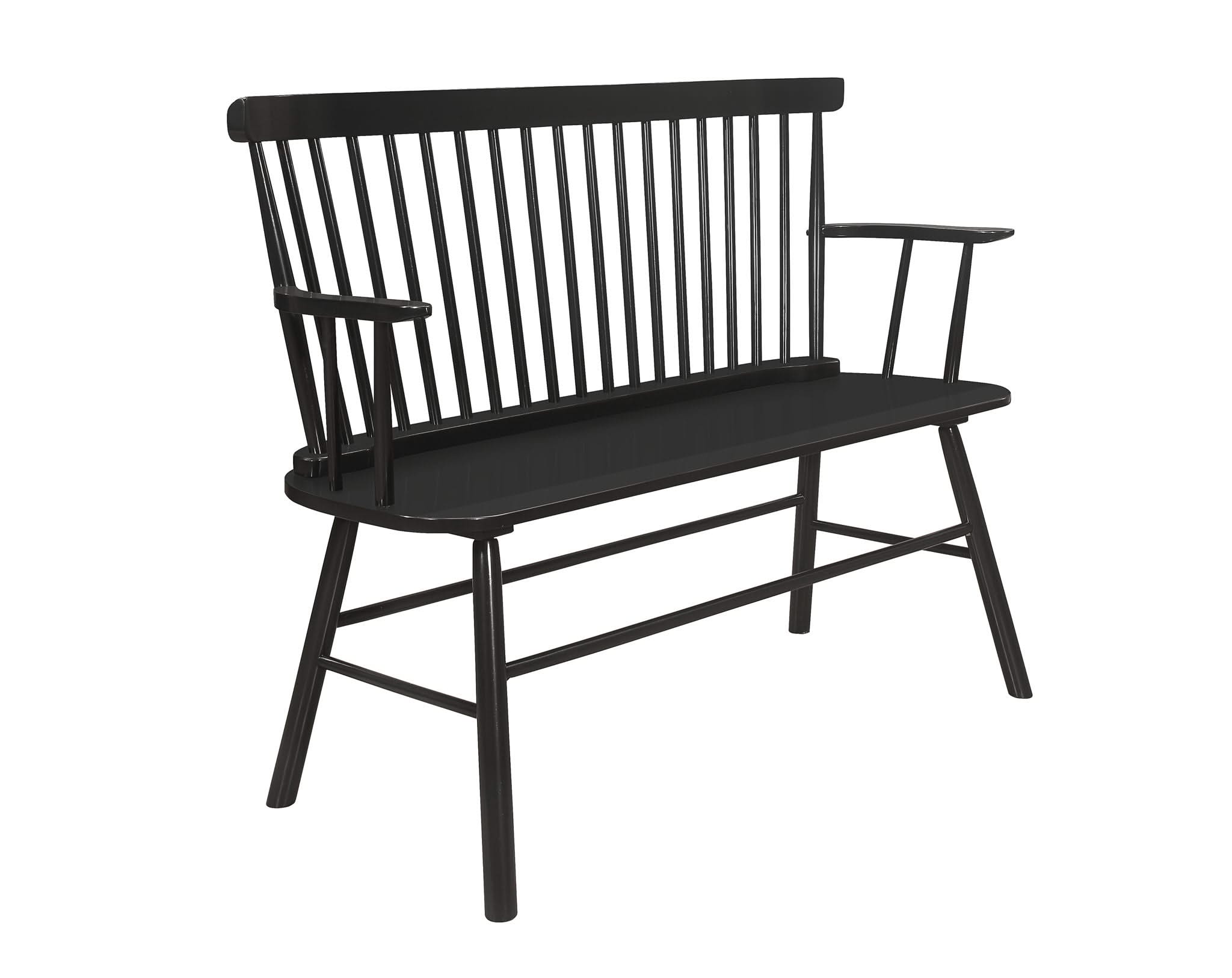 Jerimiah - Spindleback Bench - Black