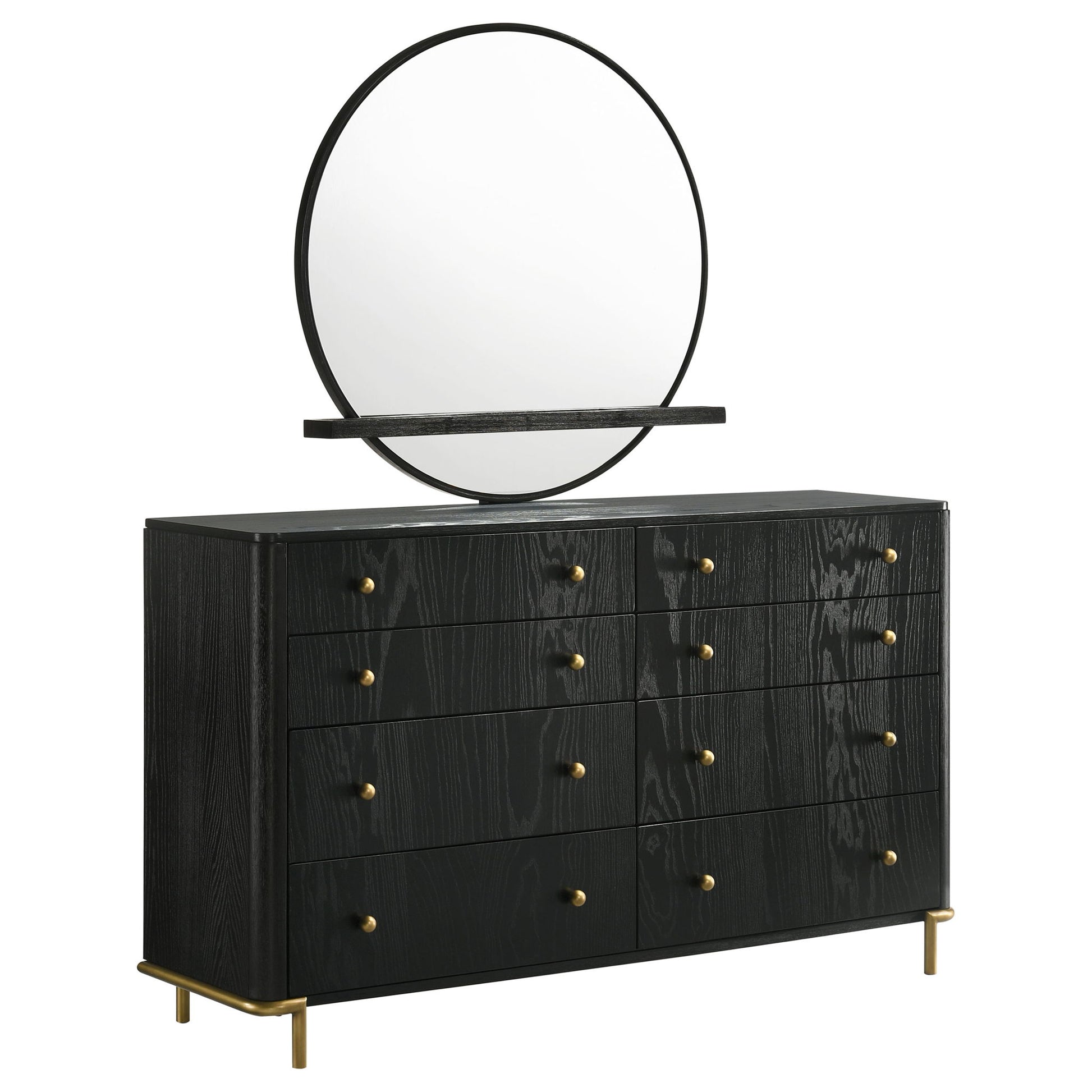 black 8 drawer dresser with mirror Portdown 8 Drawer Dresser and Mirror