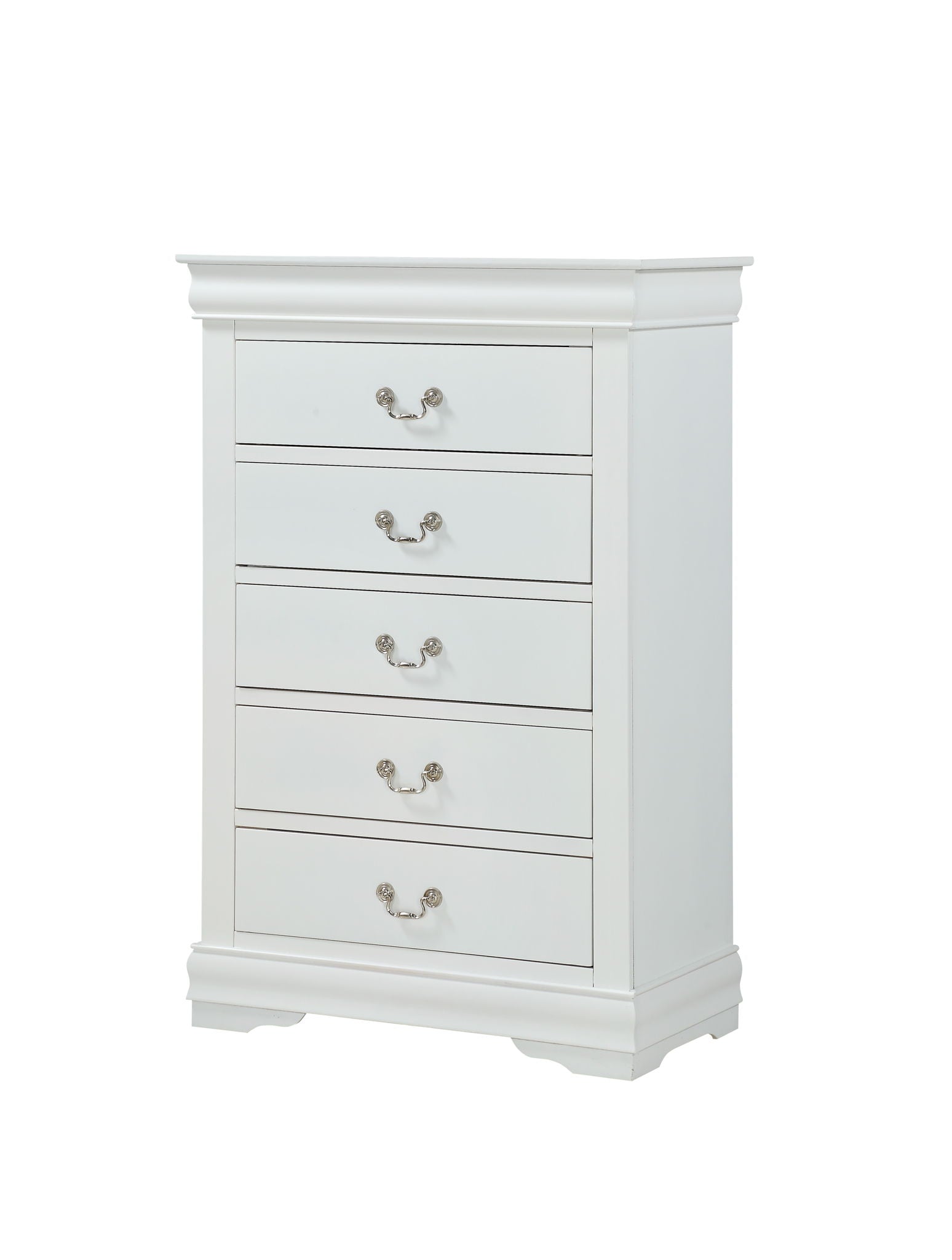 Louis Philip - Twin 5 Piece Bedroom Set - White