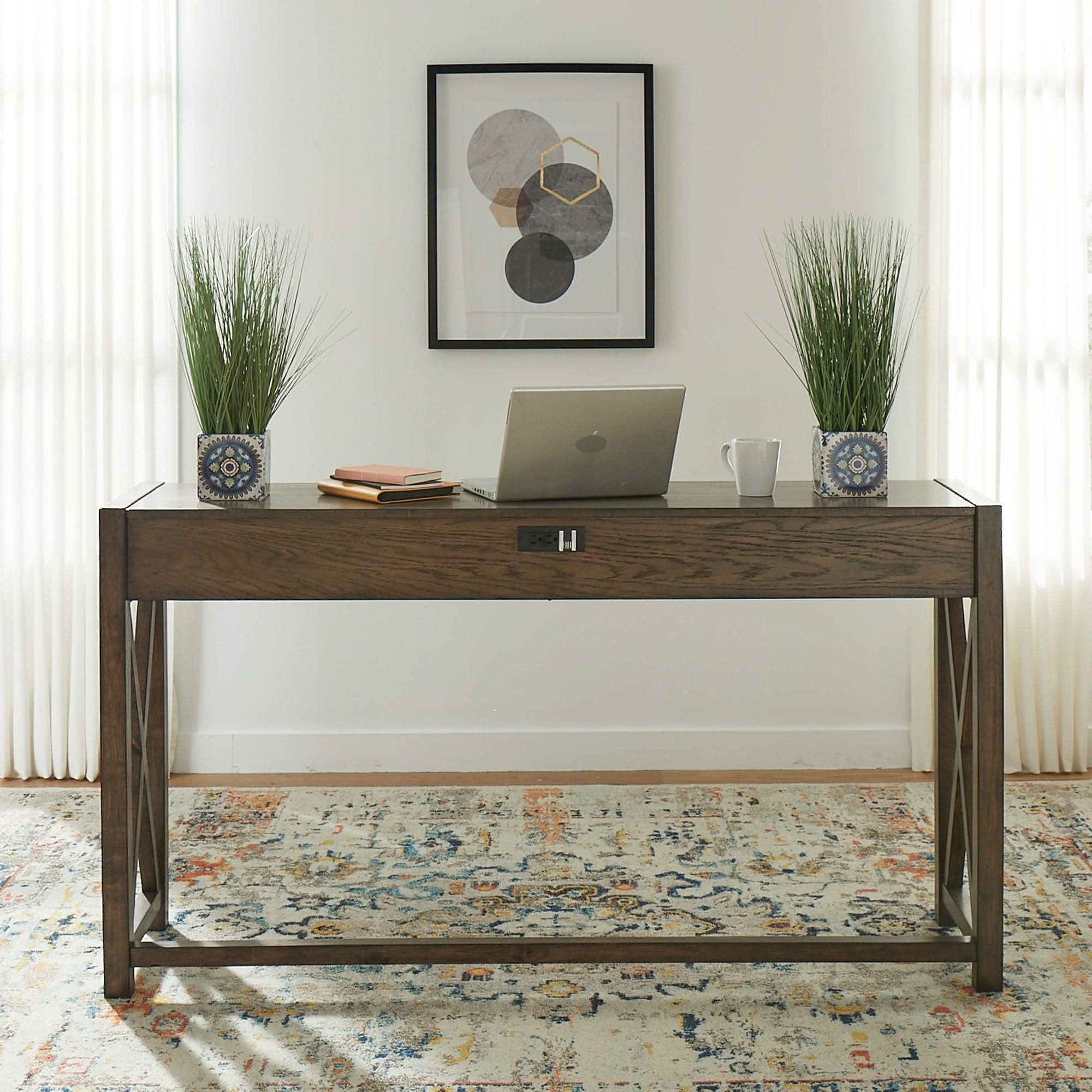 Lennox - Console Bar Table - Weathered Chestnut