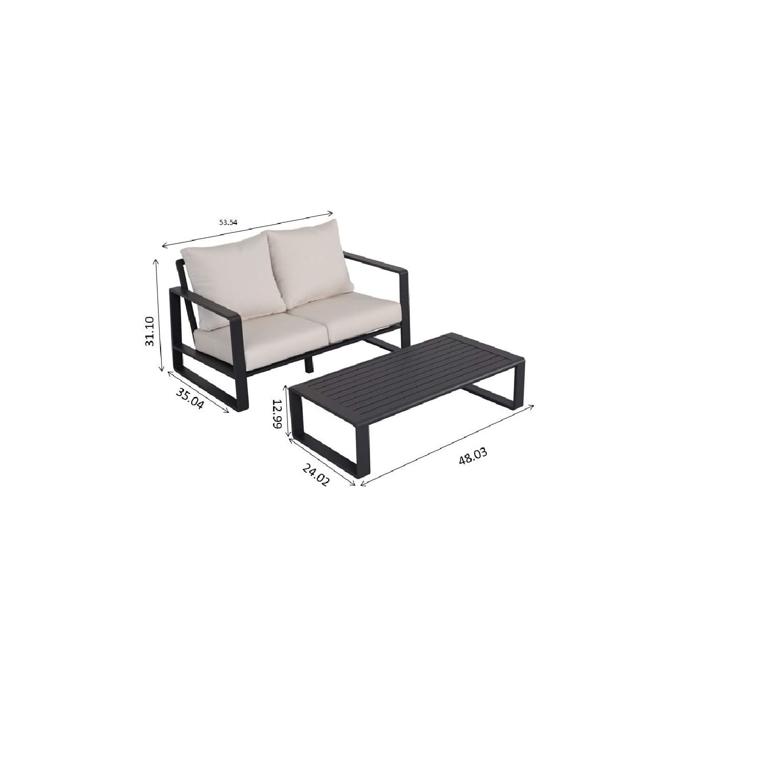 Durable Sofa With Rectangular Coffee Table