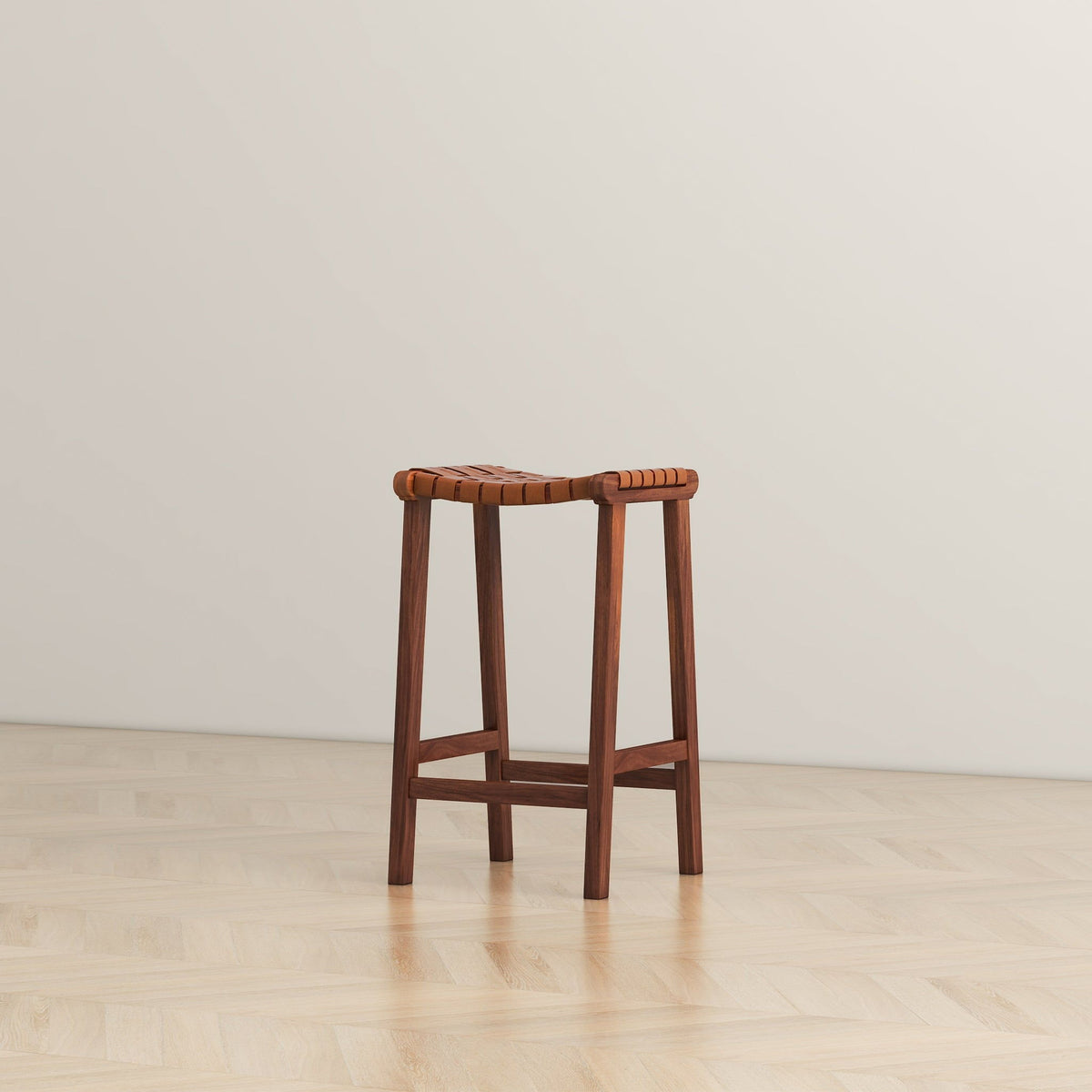 James - Mid-Century Modern Genuine Counter Stool