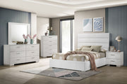 Felicity 5-piece Full Bedroom Set White High Gloss