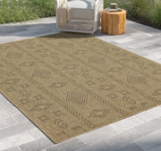 Earth - 7'10" X 10'3" Indoor, Outdoor Area Rug - Natural, Mocha